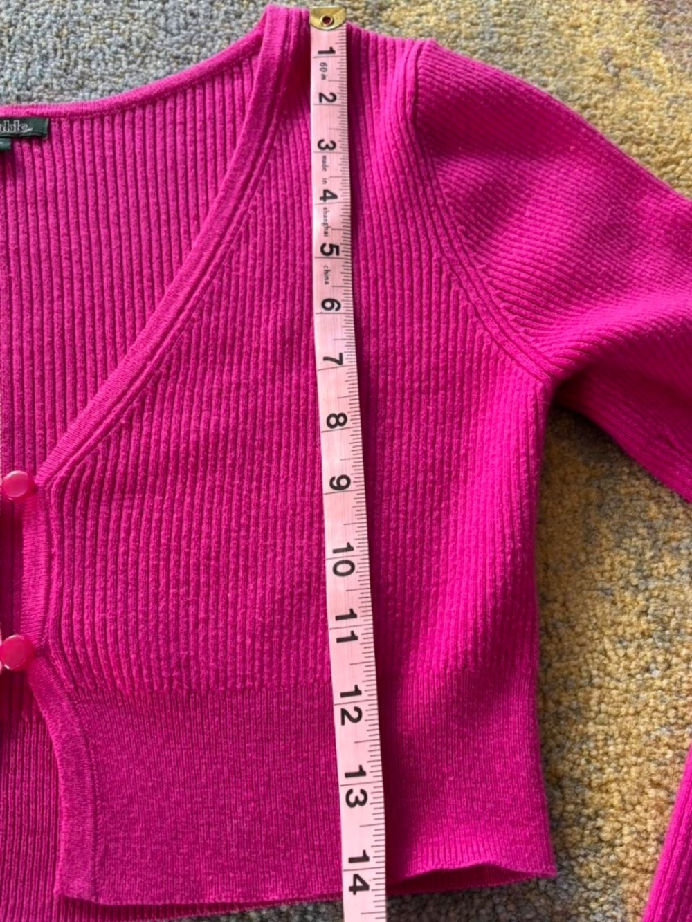 Wild Fable target hot pink light pink ribbed sweater or shrug, S - Picture 7 of 8